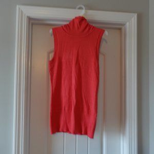 Rue 21 medium shortsleeve coral keyhole turtleneck top